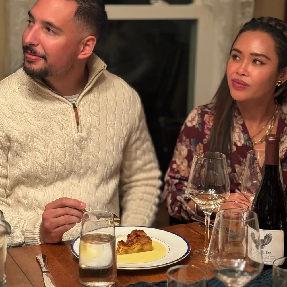Guests enjoying a private dinner catered by Dragonfly Catering
